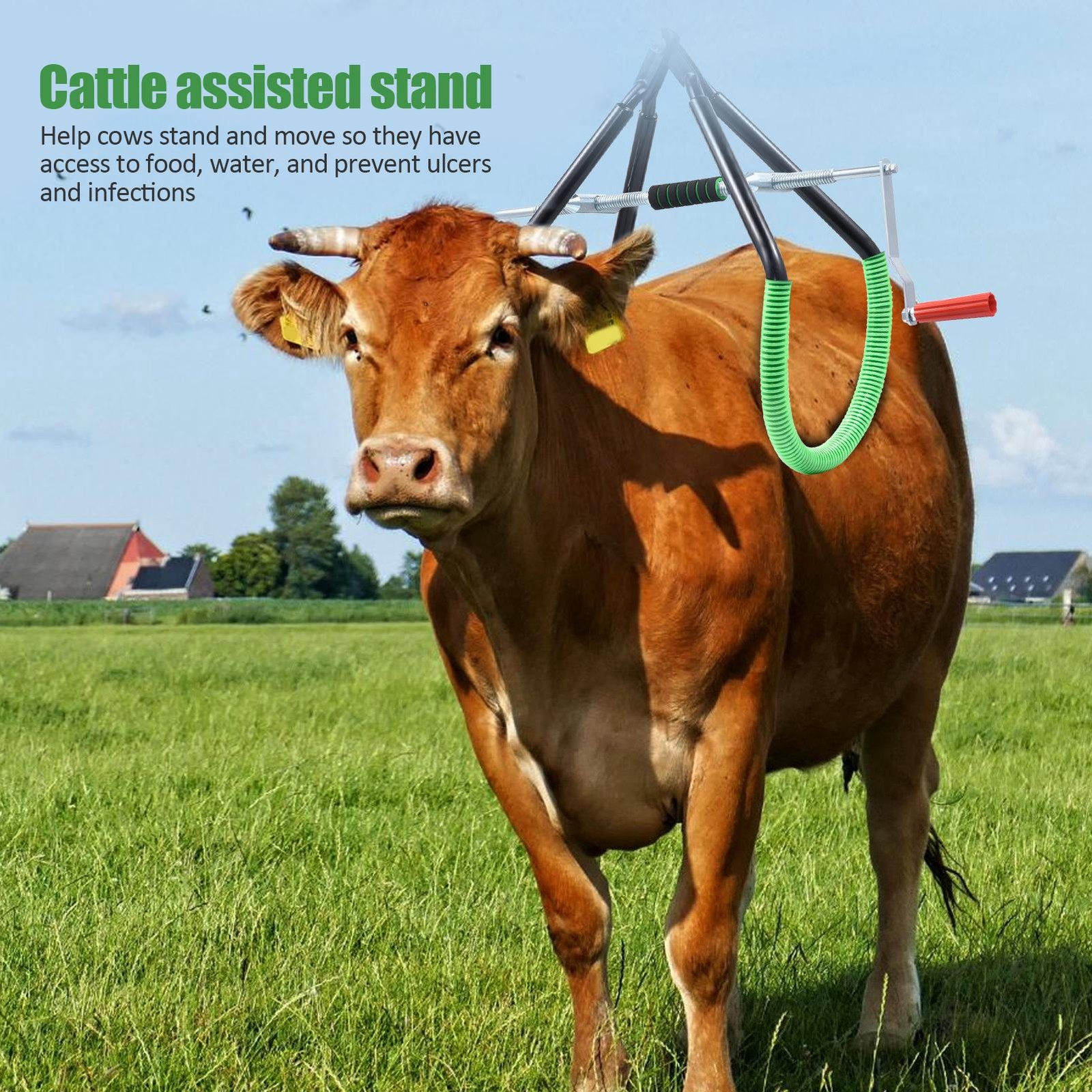 Lame Cow Hip Lift 1T Cow Lifting Frame Cow Hip Lifters Calving Milking Birthing