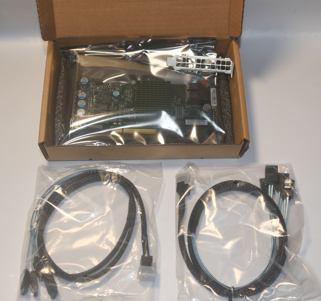 Supermicro AOC-S3008-L8I = LSI 9300-8i HBA 8-Port 12Gb PCIe IT Mode 2* 8643 SATA
