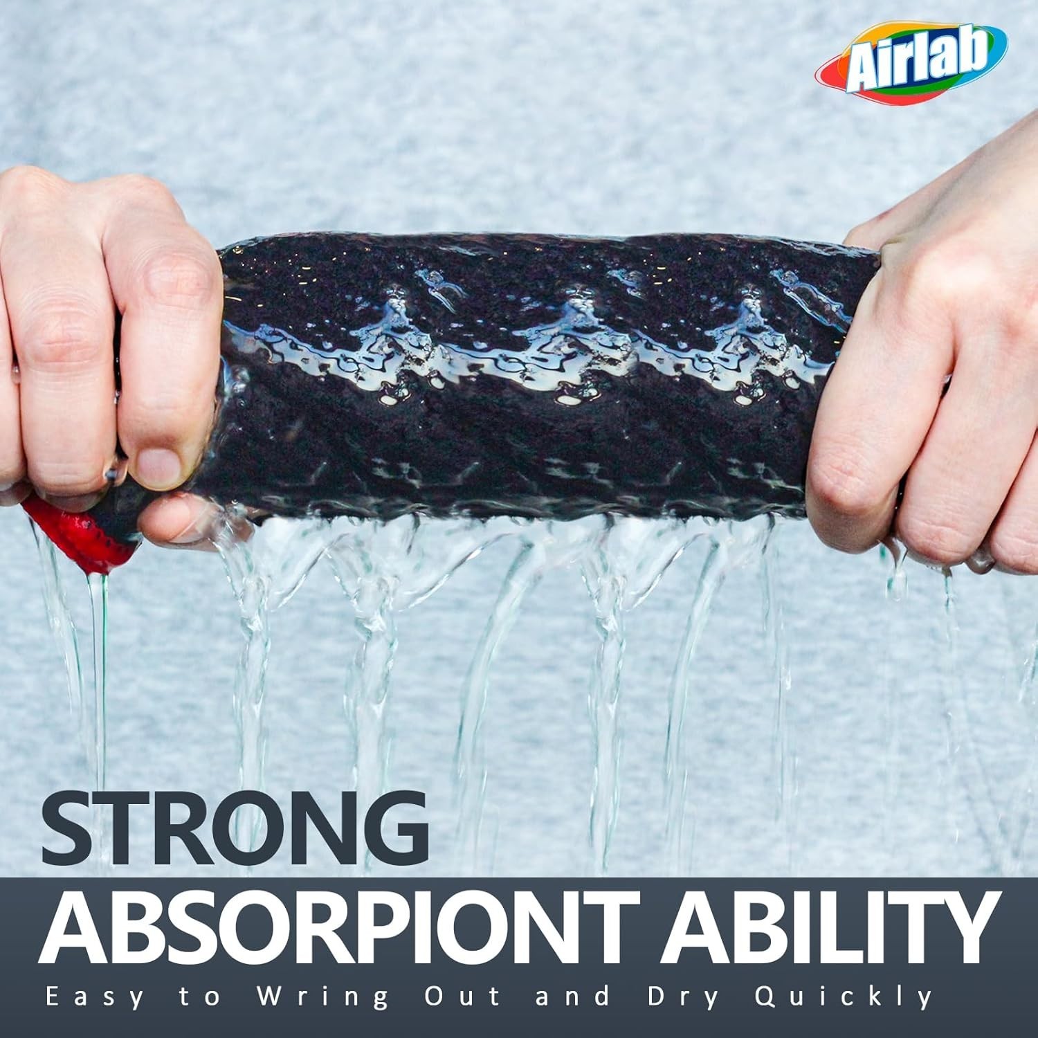 Absorbent Microfiber Cleaning Cloths - Quick Drying, 12x12, 6 Pack