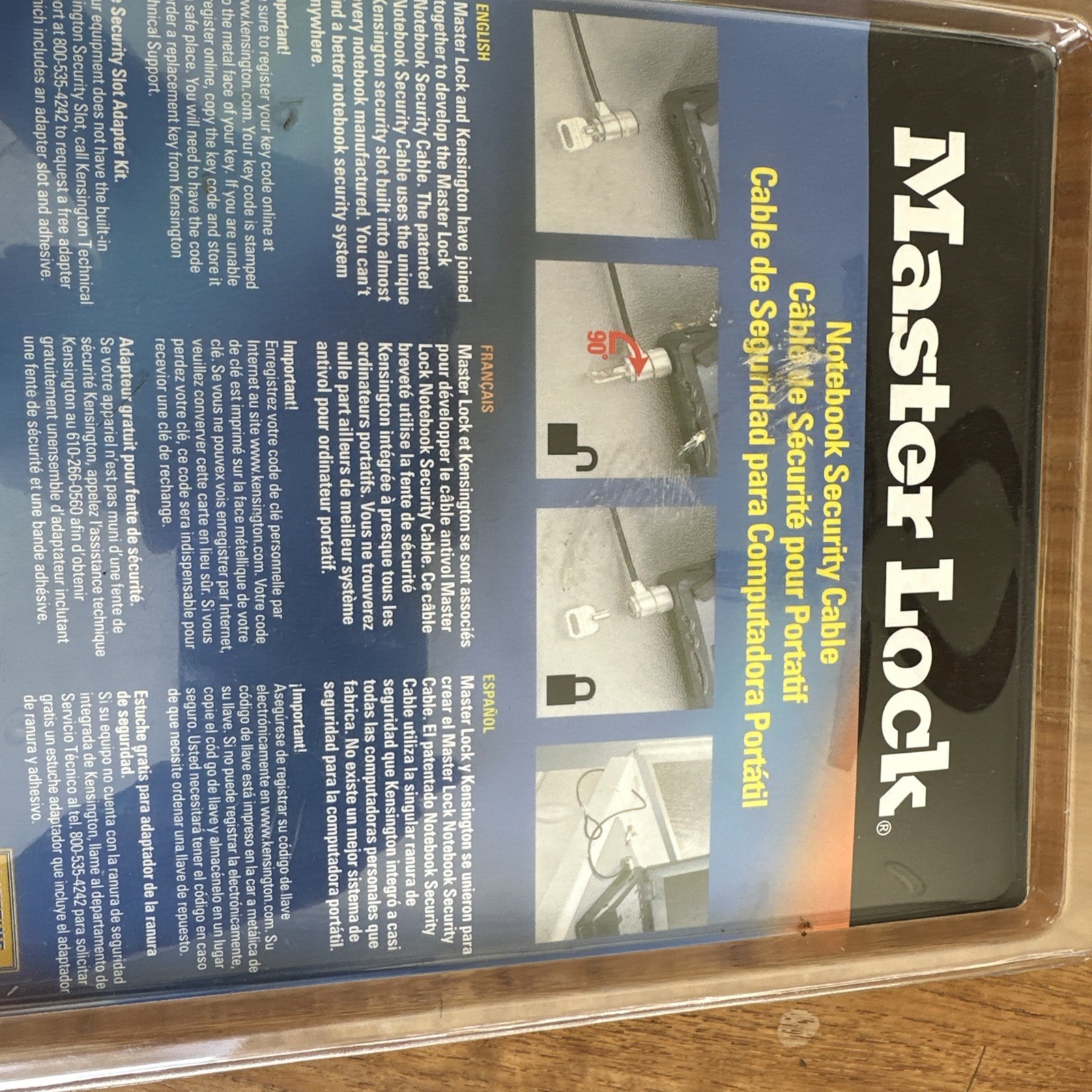 ✅New! MASTER LOCK Universal Notebook Security Cable #64032 Anti Thef Laptop PC