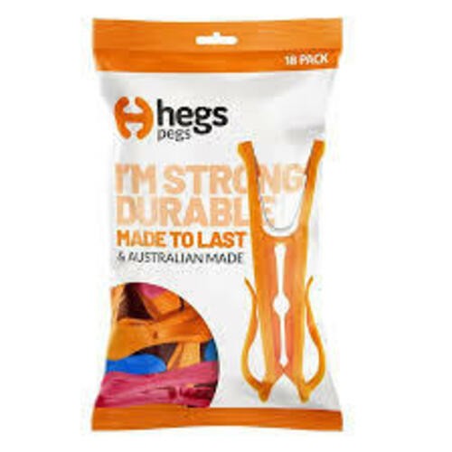 Hegs - The Smartest Heavy Duty Clothespins Hooks 18 pcs only the color  Orange