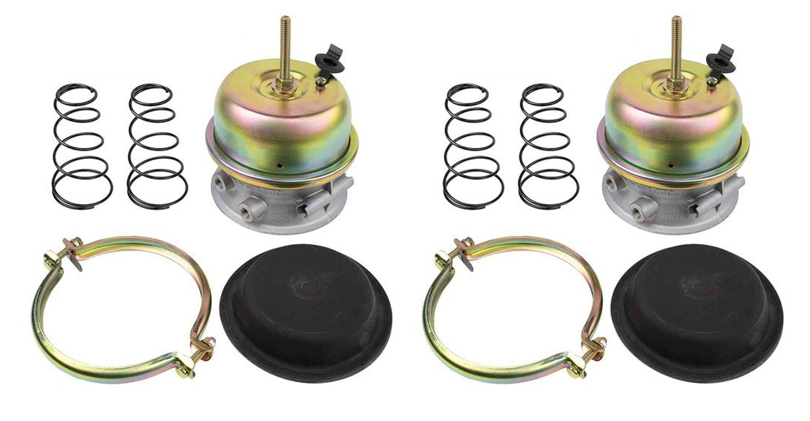 Pair Piggyback Air Brake Chamber Kit Type 3030 Replaces GP3030, MA15435, MA15444
