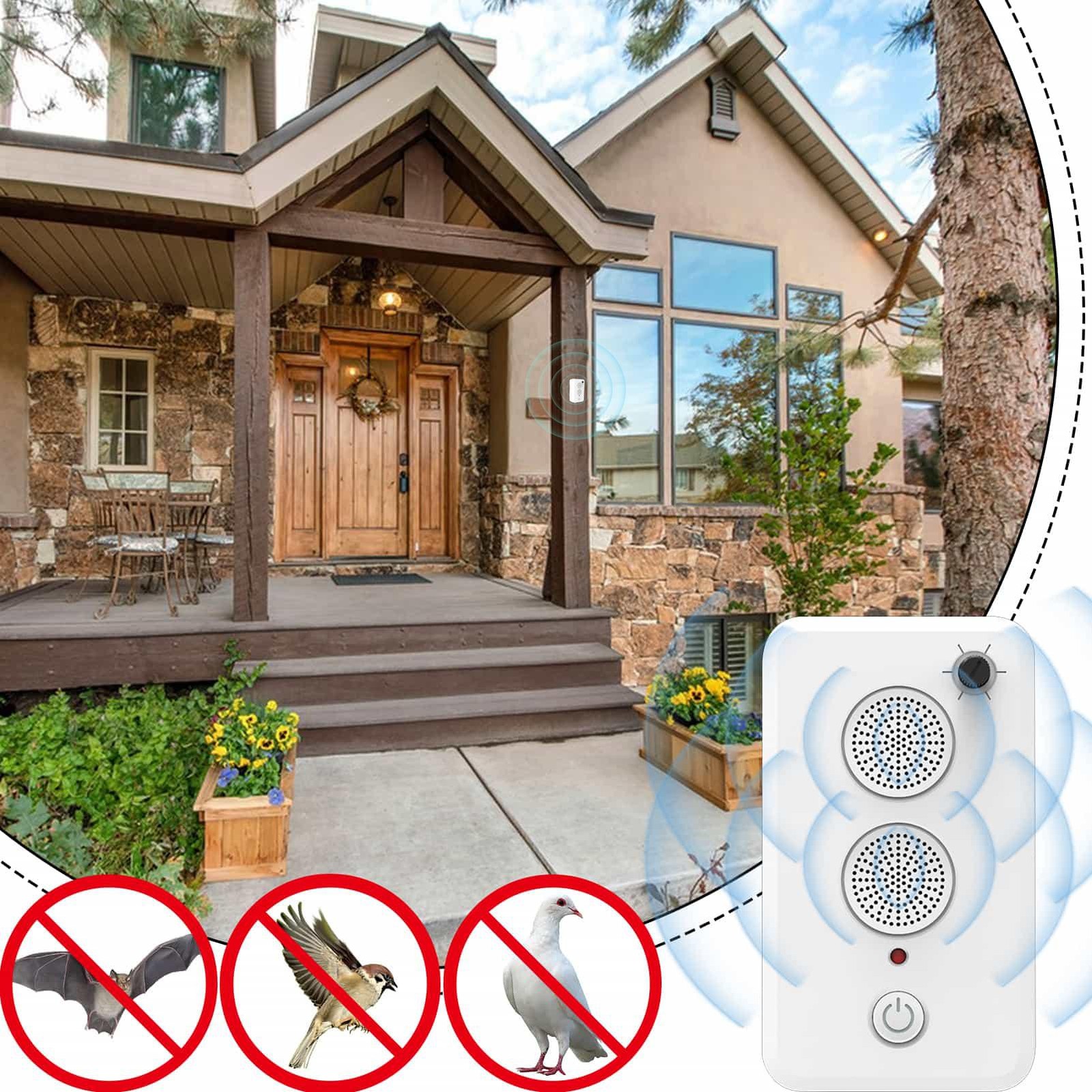 Ultrasonic Bat Repeller Device Electric Animal Trap Bird Defense System For Home