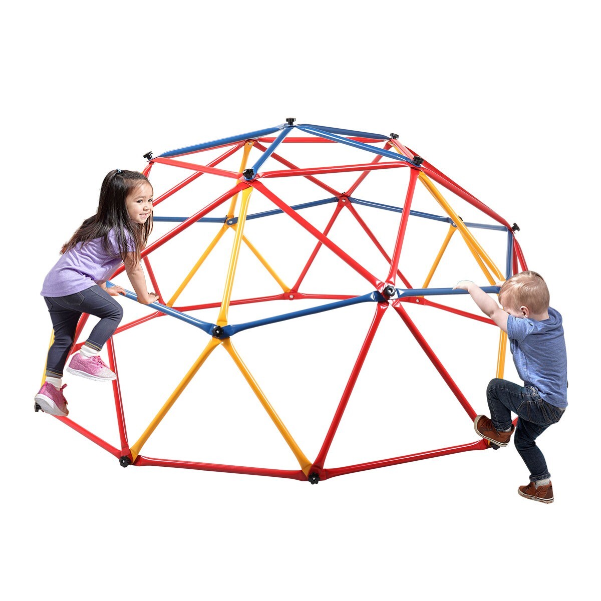 Kids Geometric Dome Climber Play Set Outdoor Toddler Climbing Play Center