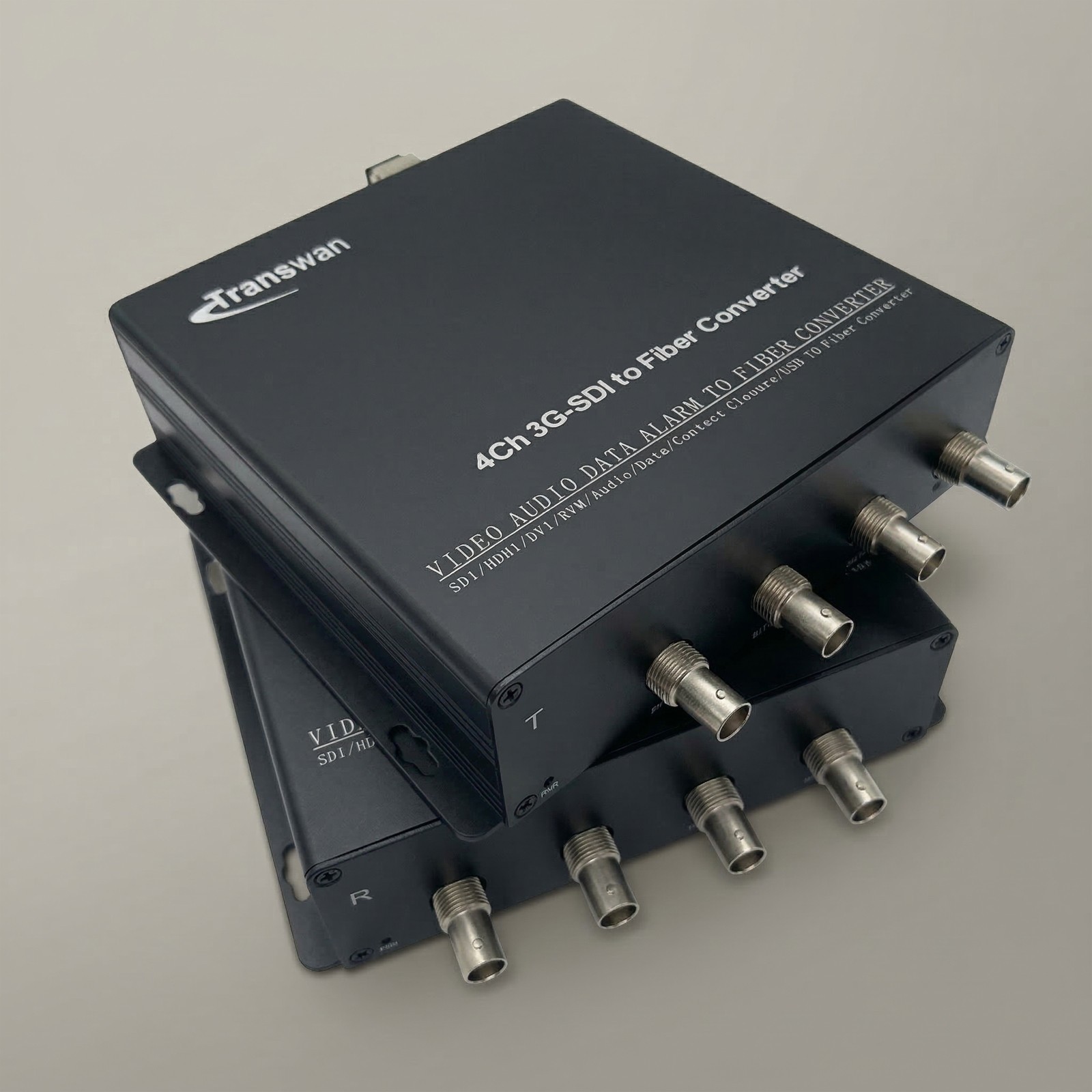 4Ch 3G/HD/SD-SDI Fiber Extender Transmit 4K/60fps Signal Over 1 SM Fiber to 10Km