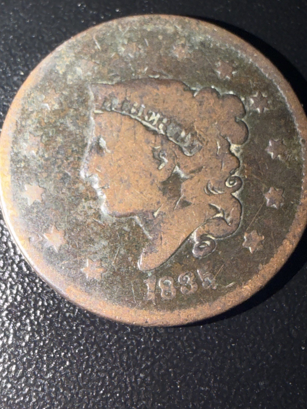 1835 Small Date & Small Stars Large Cent VG