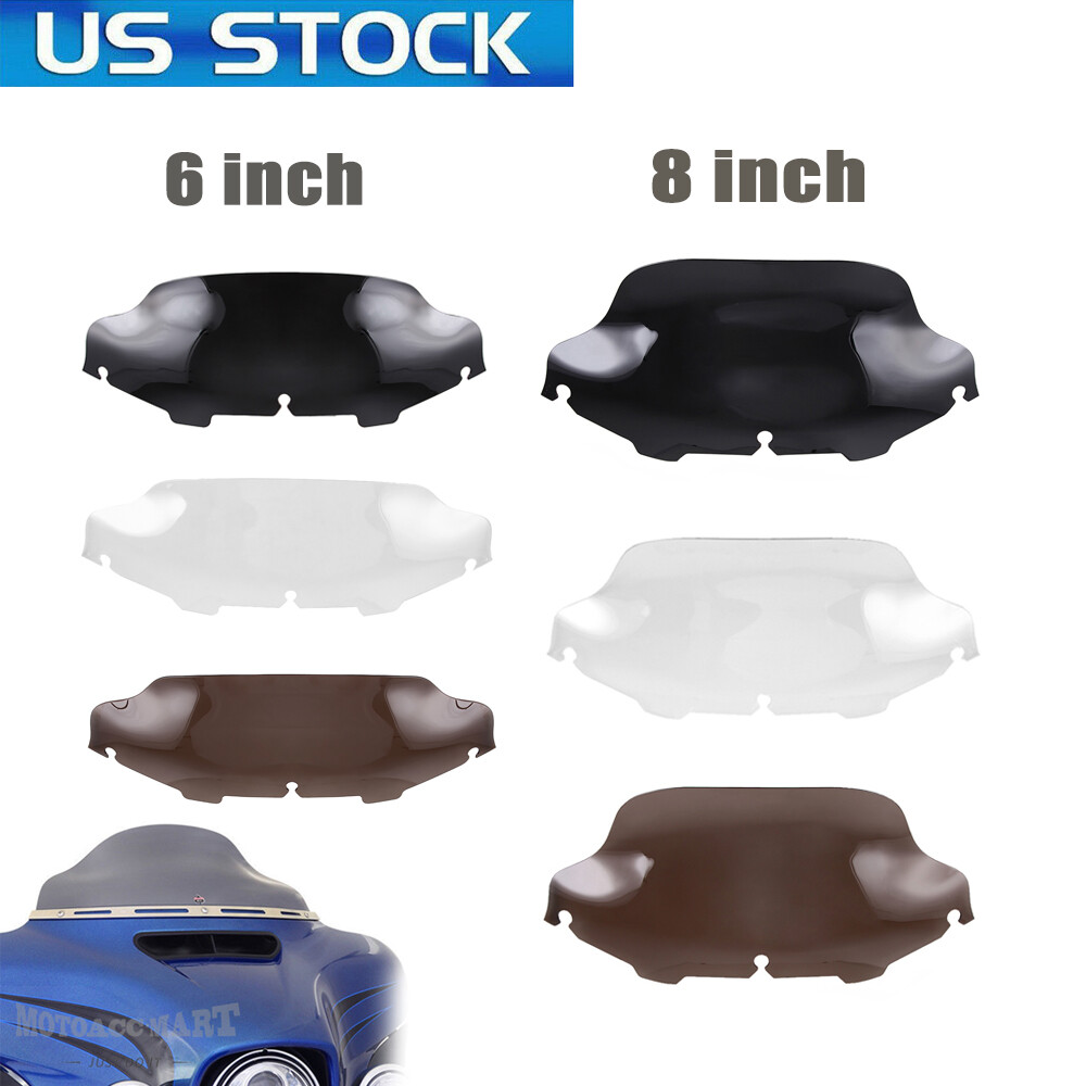 6" 8" Wave Windshield Windscreen For Harley Electra Street Glide Touring 1996-13