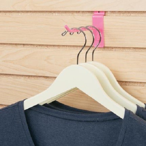 Lot of 50 6" Slatwall Hooks Hot Pink Peg Slat Wall Retail Display 6mm Metal