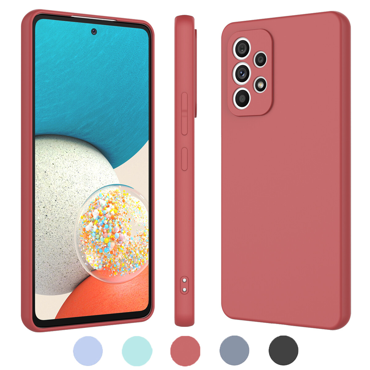For Samsung Galaxy A53 5G Phone Case Slim Liquid Silicone Soft Cute Cover Shell