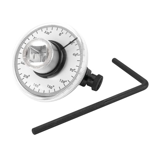 M205 1/2-Inch Torque Angle Gauge Tool, 360 Degree Angle Scale
