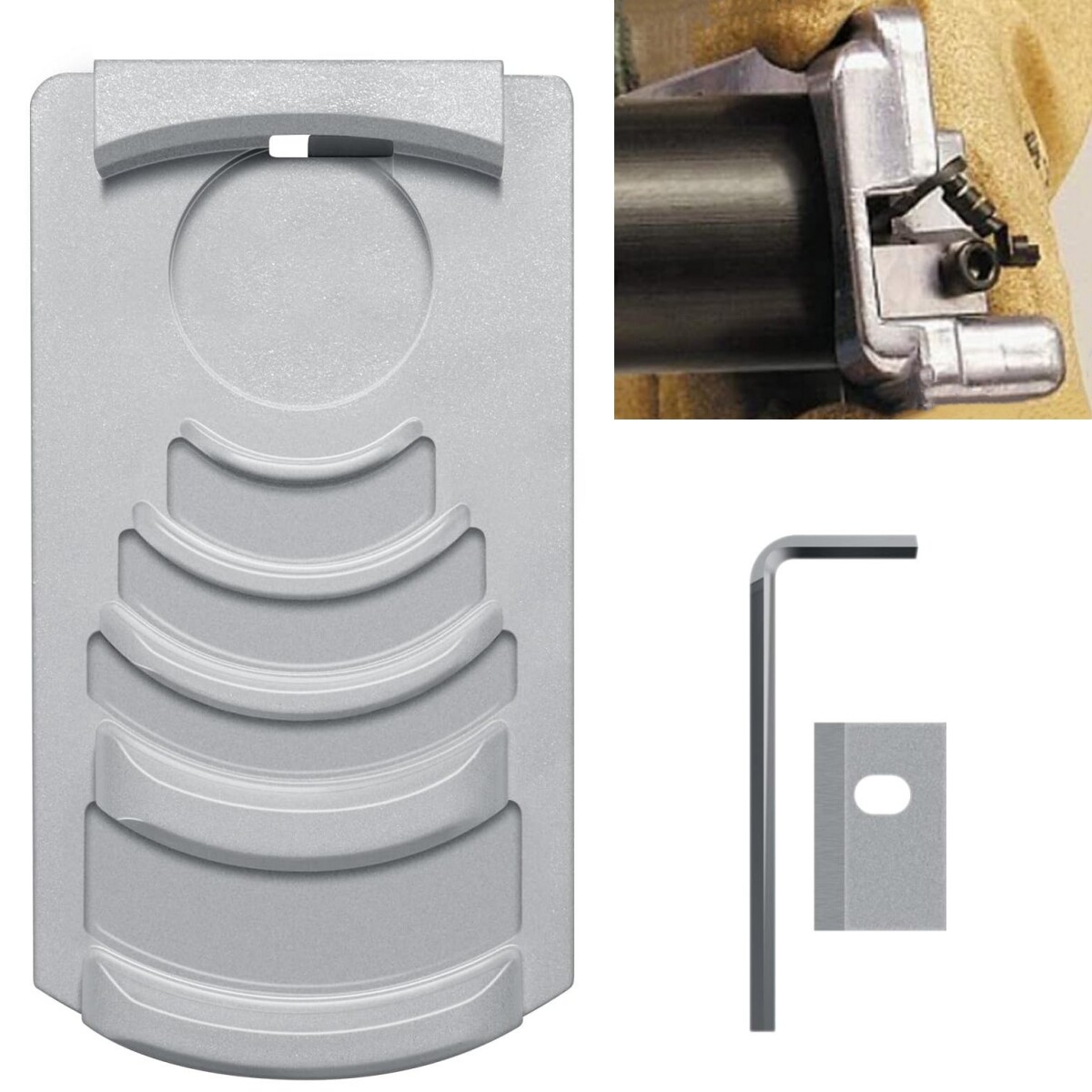 For Pipe burrs in Six Pipe sizes from 1-1/4 to 4 inches PVC Pipe Deburring Tool