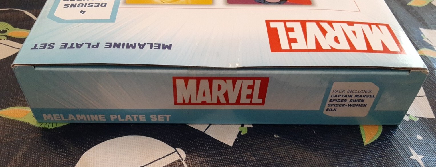 Marvel Melamine 3 Pack Set 2016 SDCC Convention Captain Marvel Spider Gwen Silk