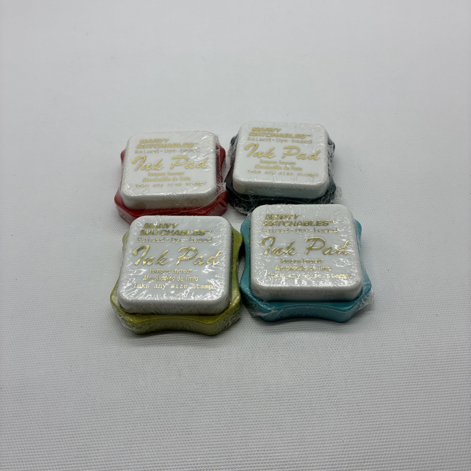 4 MARVY MATCHABLES RAISED-DYE-BASED ''INK PADS New