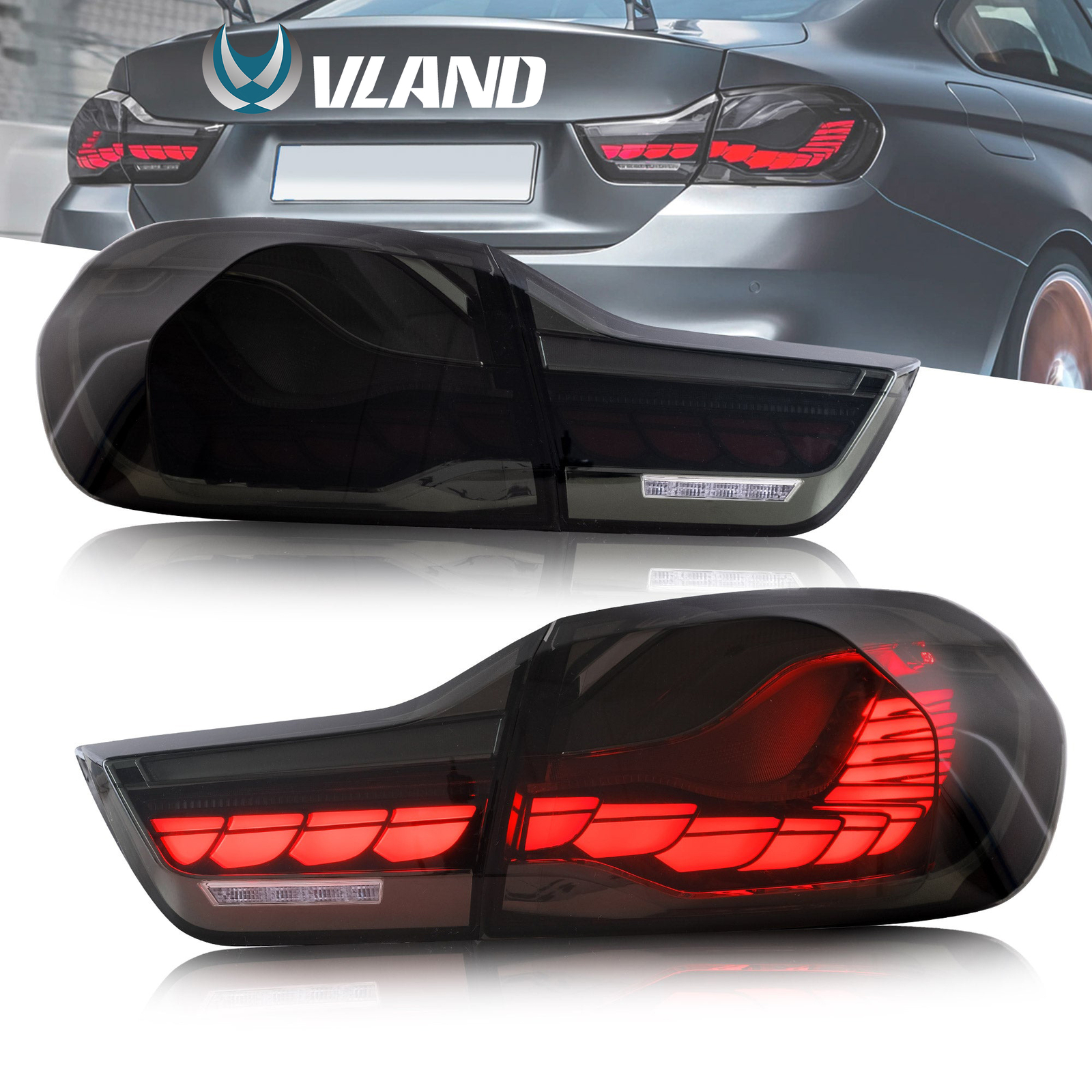 FULL LED Tail Lights For BMW 4 Series M4 GTS F32 F33 F82 F36 F83 2013-2020 L+R
