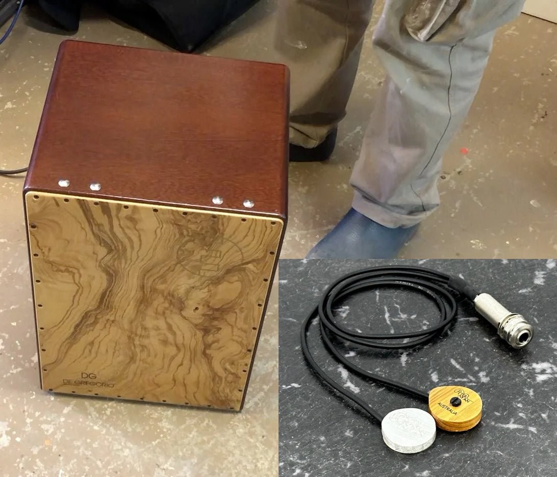 Pickup dual Internal acoustic cajon pickup