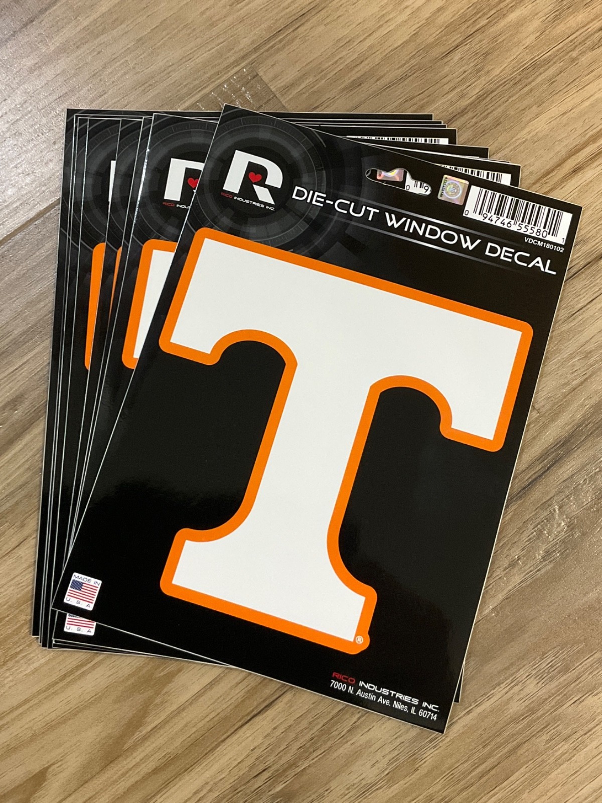 NCAA Tennessee Volunteers 5" x 7" Vinyl Die-Cut Rico Decal - Car Window/Laptop