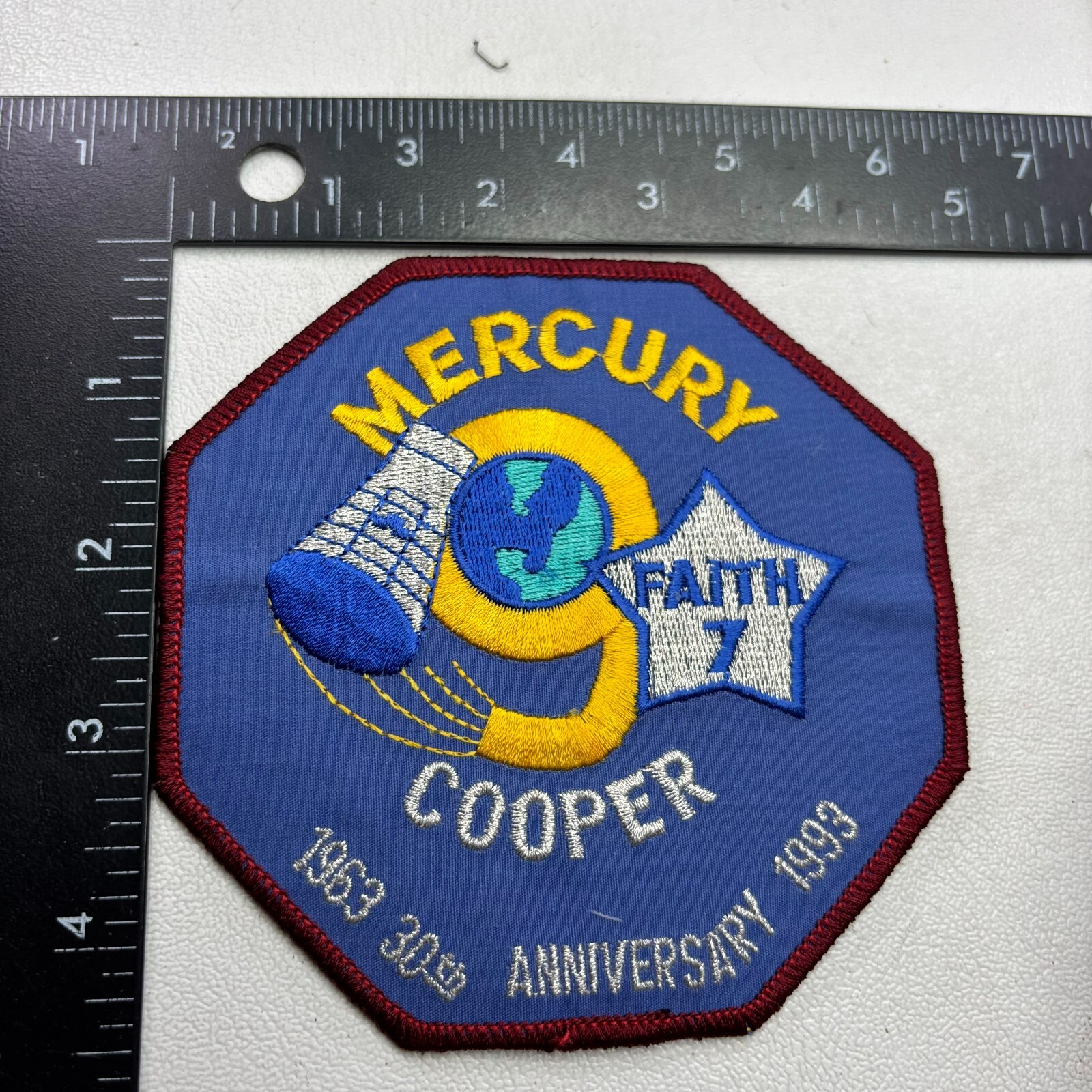 1993 30 Years NASA MERCURY 9 Space Mission Astronaut Patch 00SH
