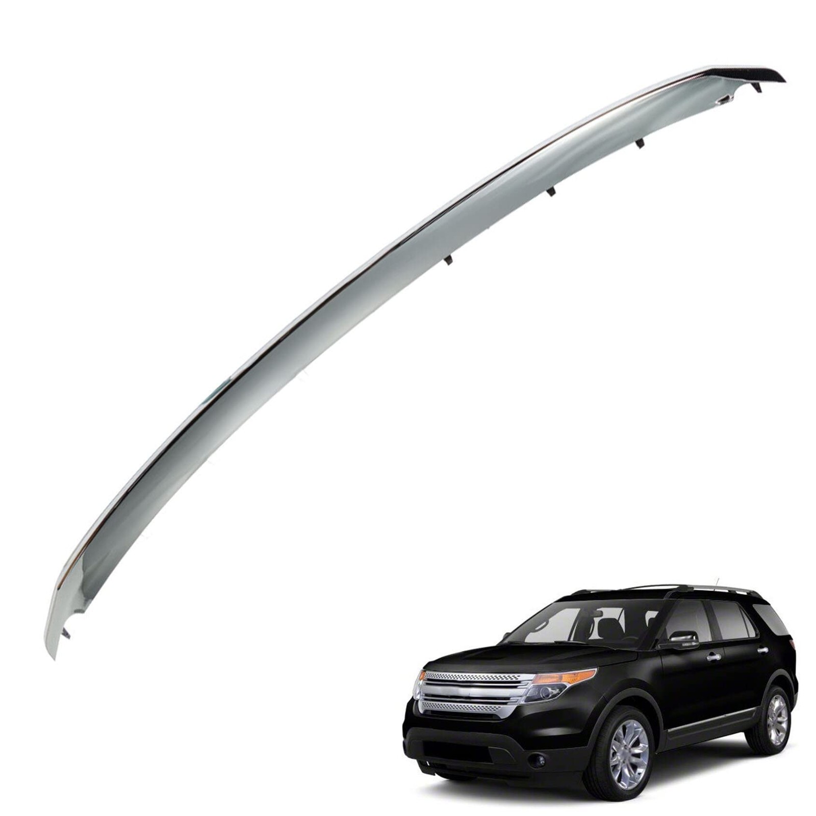 ANTUKO Grille Upper Molding Trim Strip Replacement for Upper, Chrome