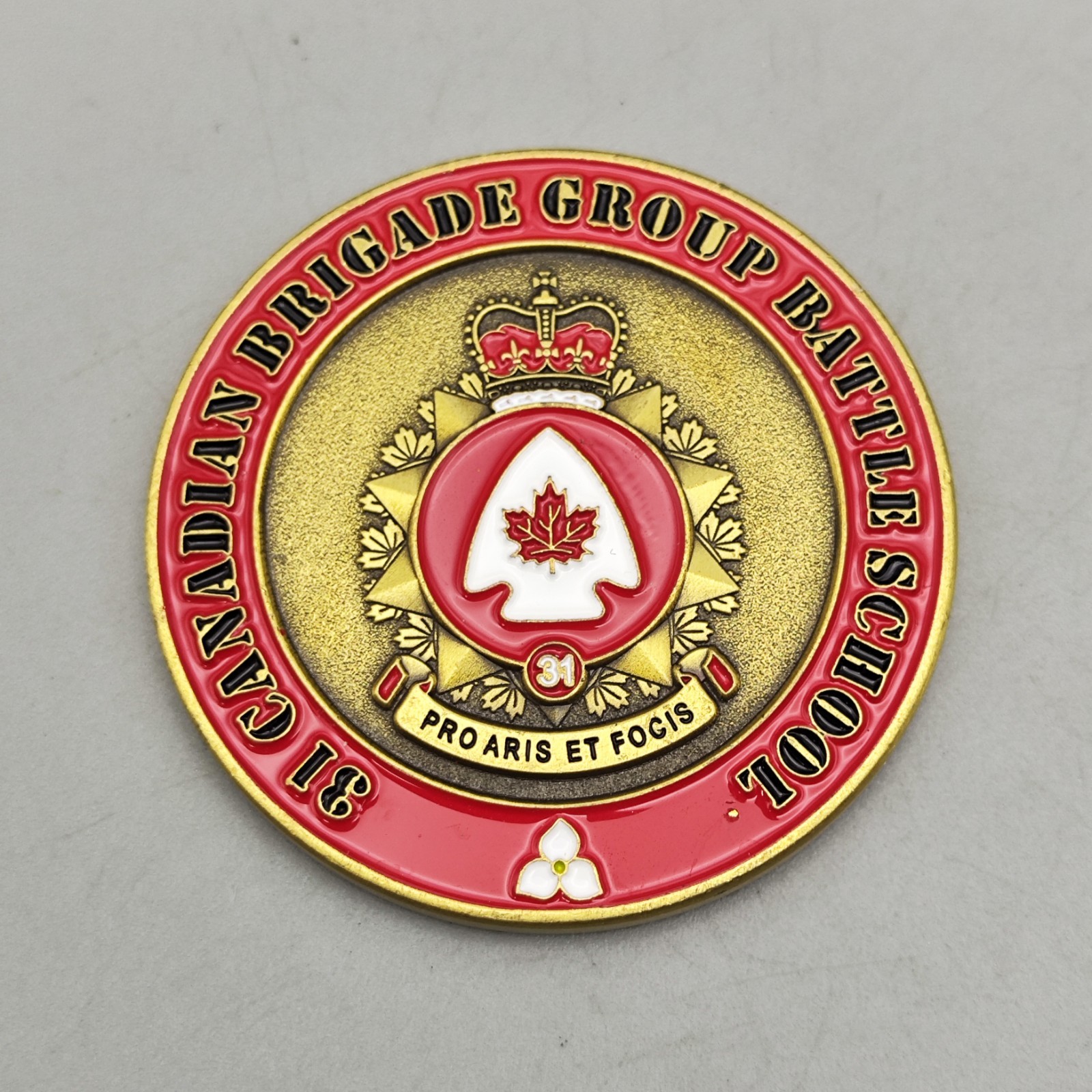 31 CANADIAN BRIGADE GROUP BATTLE SCHOOL Challenge Coin