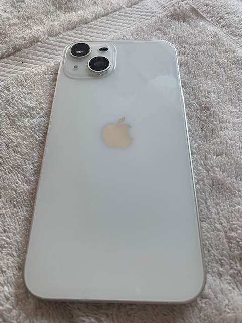 Apple iPhone 13 rear housing back glass chasis white (A )