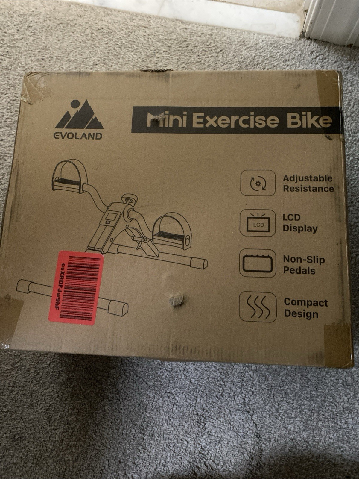 Evoland Mini Exercise Bike – FMTE-X1835 – LCD Display & Magnetic Resistance New
