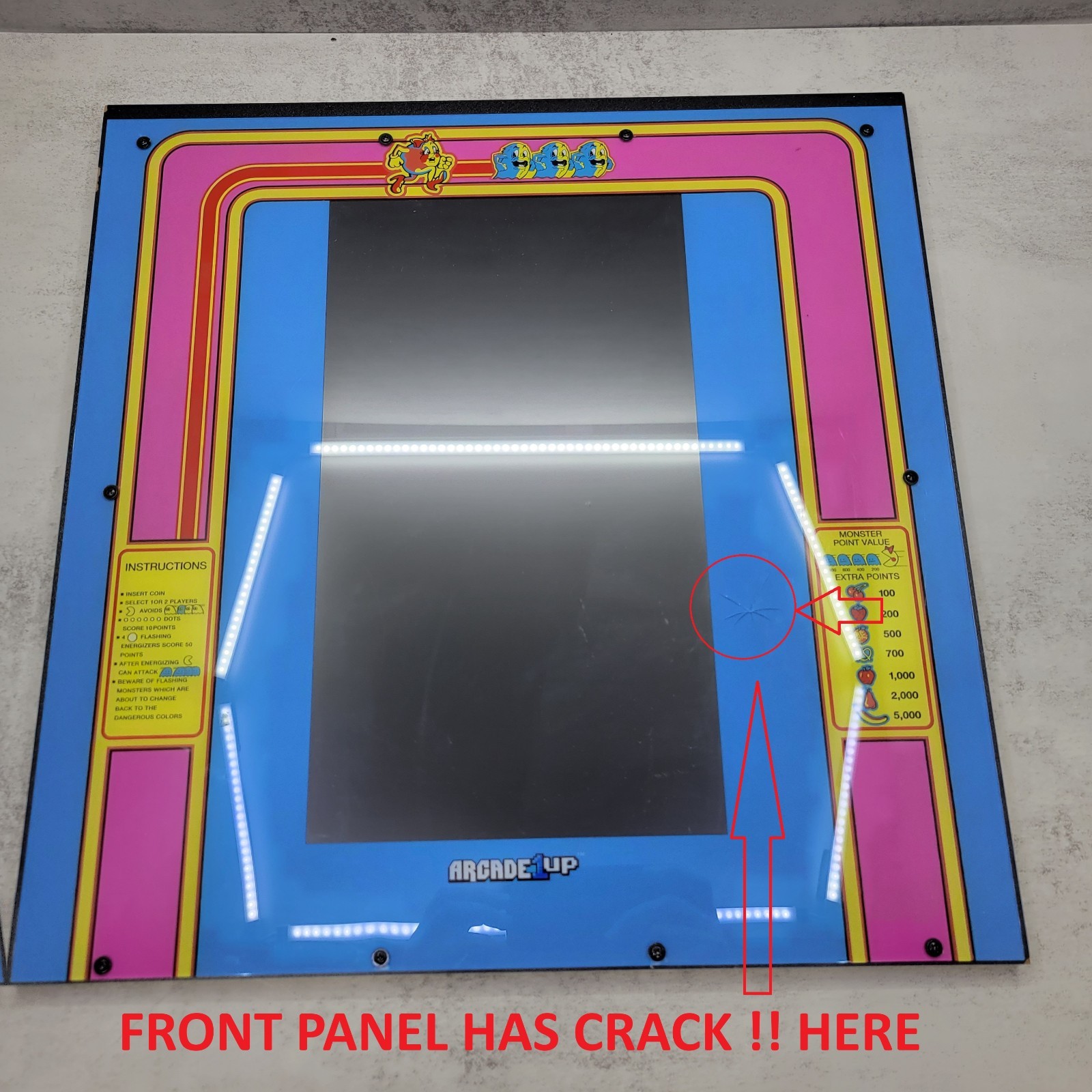 Arcade1Up Ms. Pac-Man Classic SE (Part A) OEM Replacement LCD Screen Only [READ]