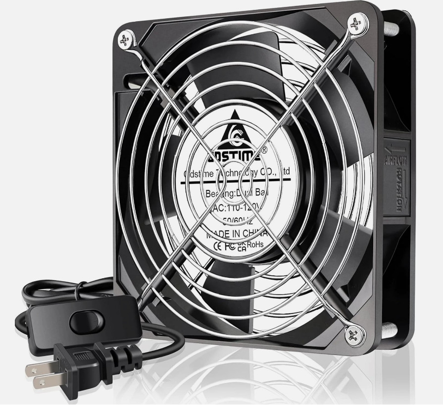 GDSTIME 120mm x 25mm 110V 115V 120V AC Powered Fan Dual Ball Bearing GAA1238B