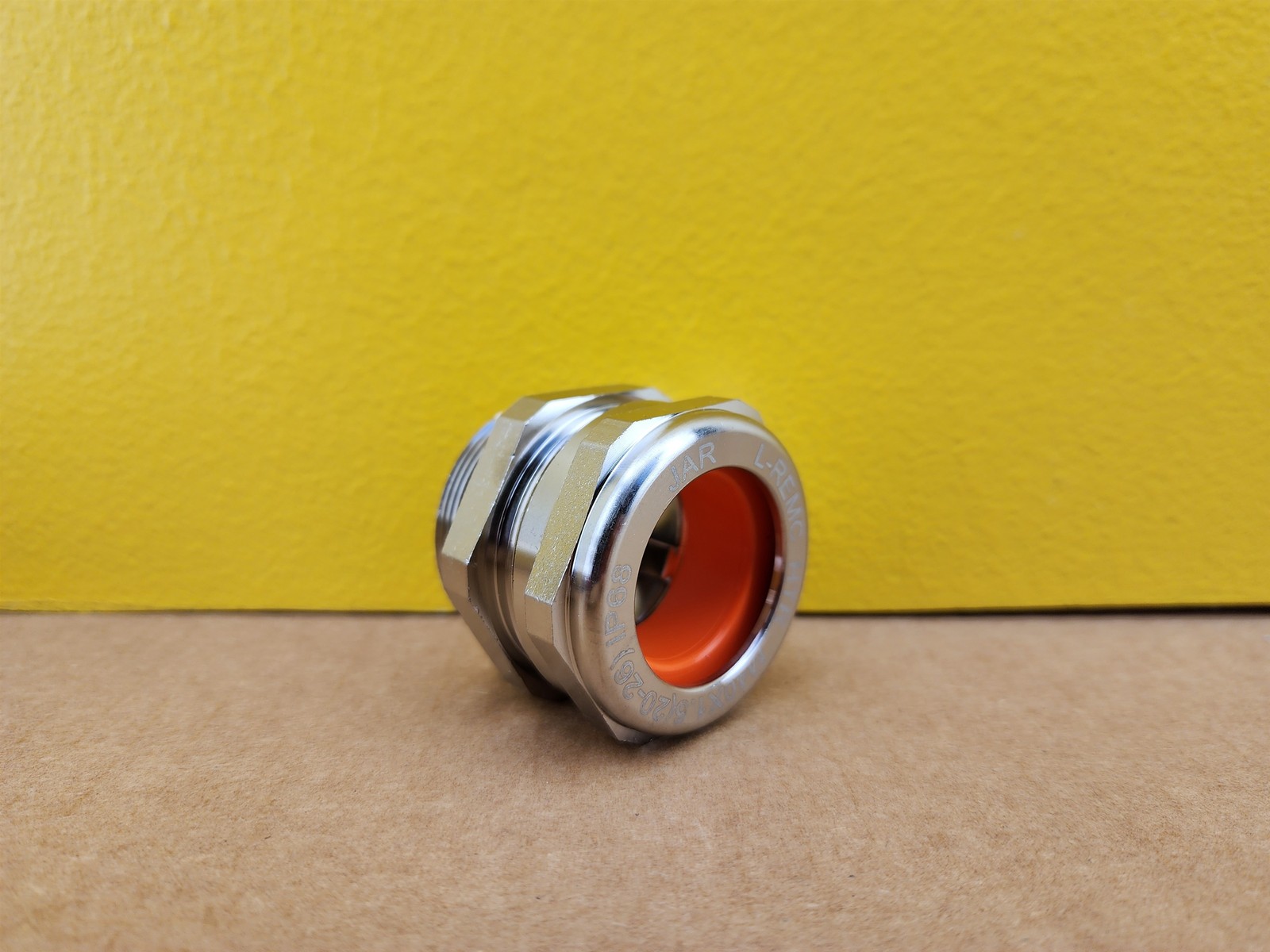 NEW JAR-L-REMC-HTR-M40-26-XA Nickel Plated Aluminum EMC Cable Gland, M40x1.5