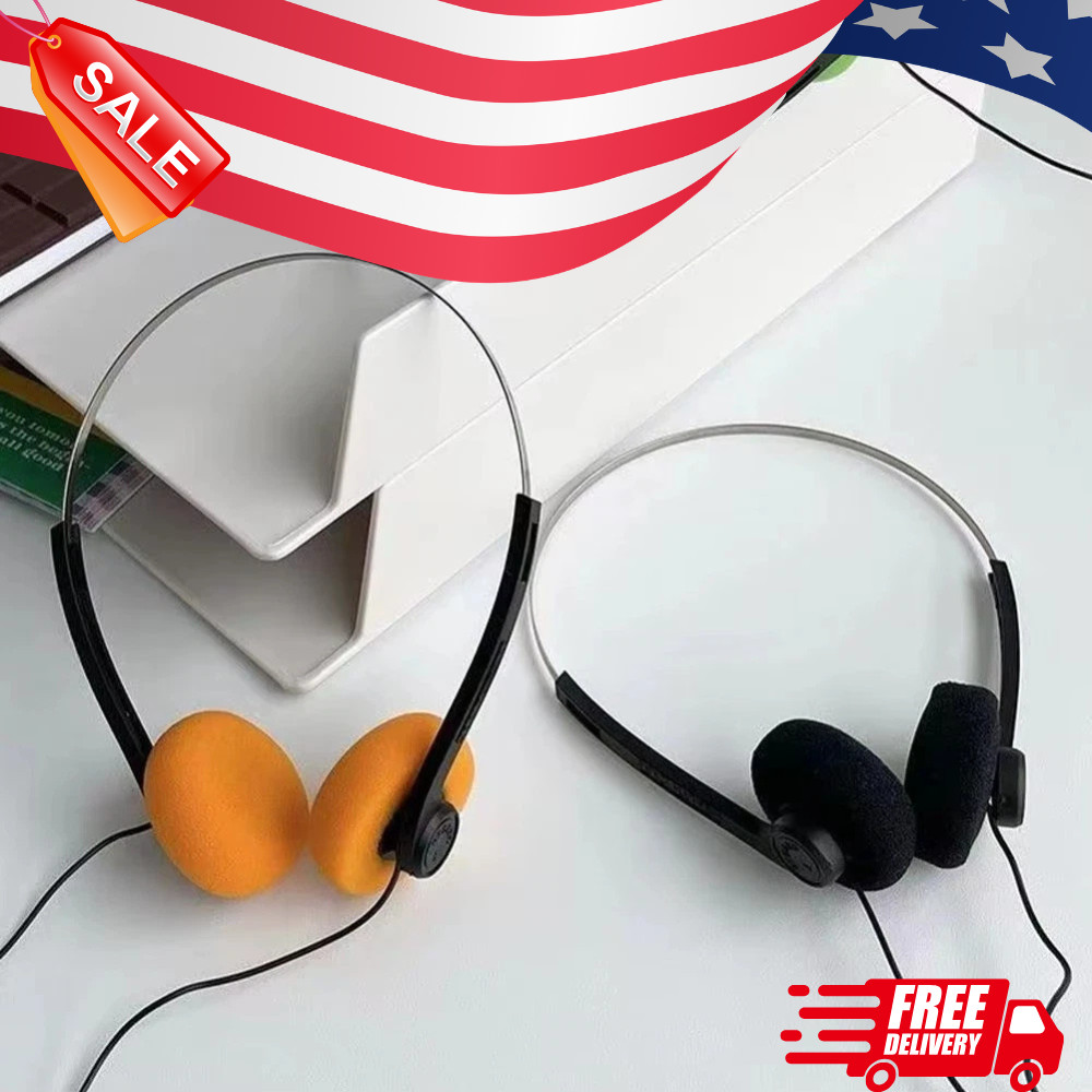 Retro Over-Ear Headphone Vintage Underwire Headphone for Walkman