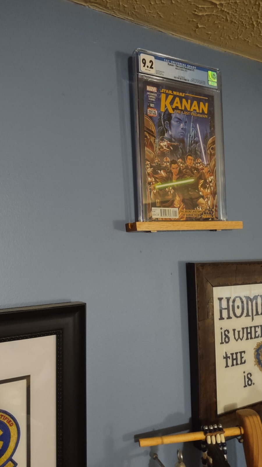 Comic Book Display - Real Wood Wall Mount - Hand Made - Boarded Comics-TREASURY