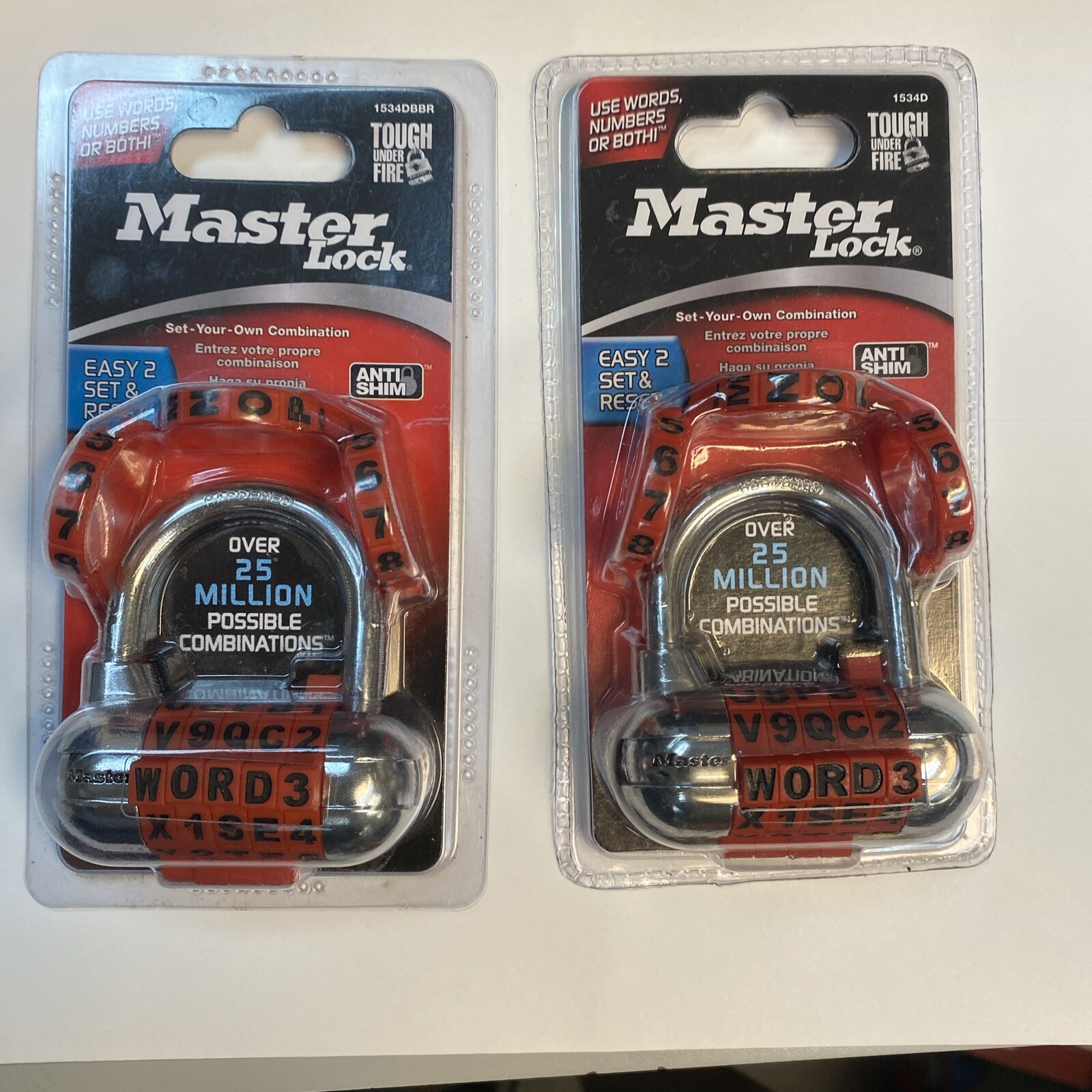 Set Your Own Alphanumeric Combination Padlock, Master Lock-SET OF 2