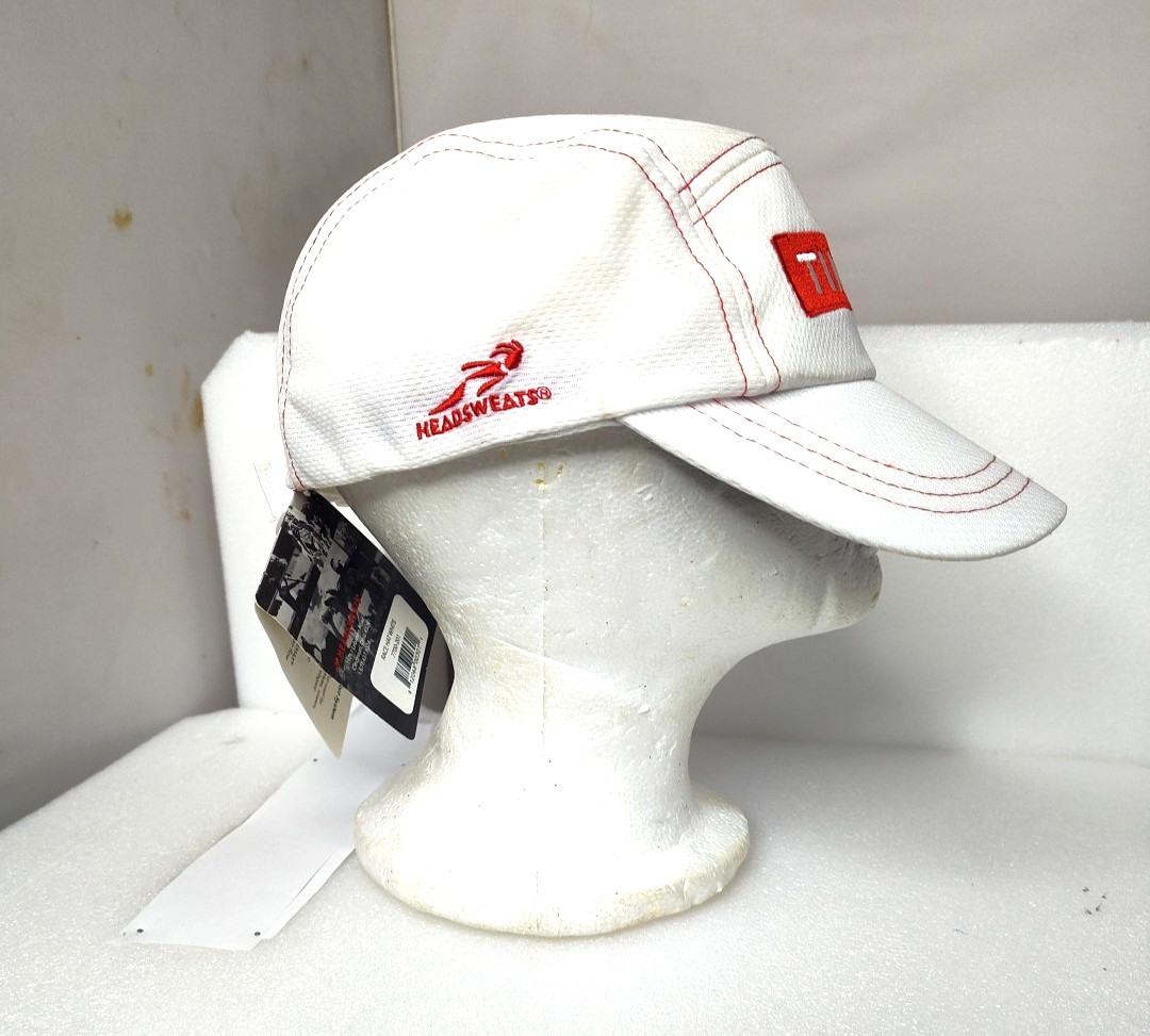 WHITE HEADSWEATS Cool Max Performance Hat Timex NEW Baseball Cap Race Hat White