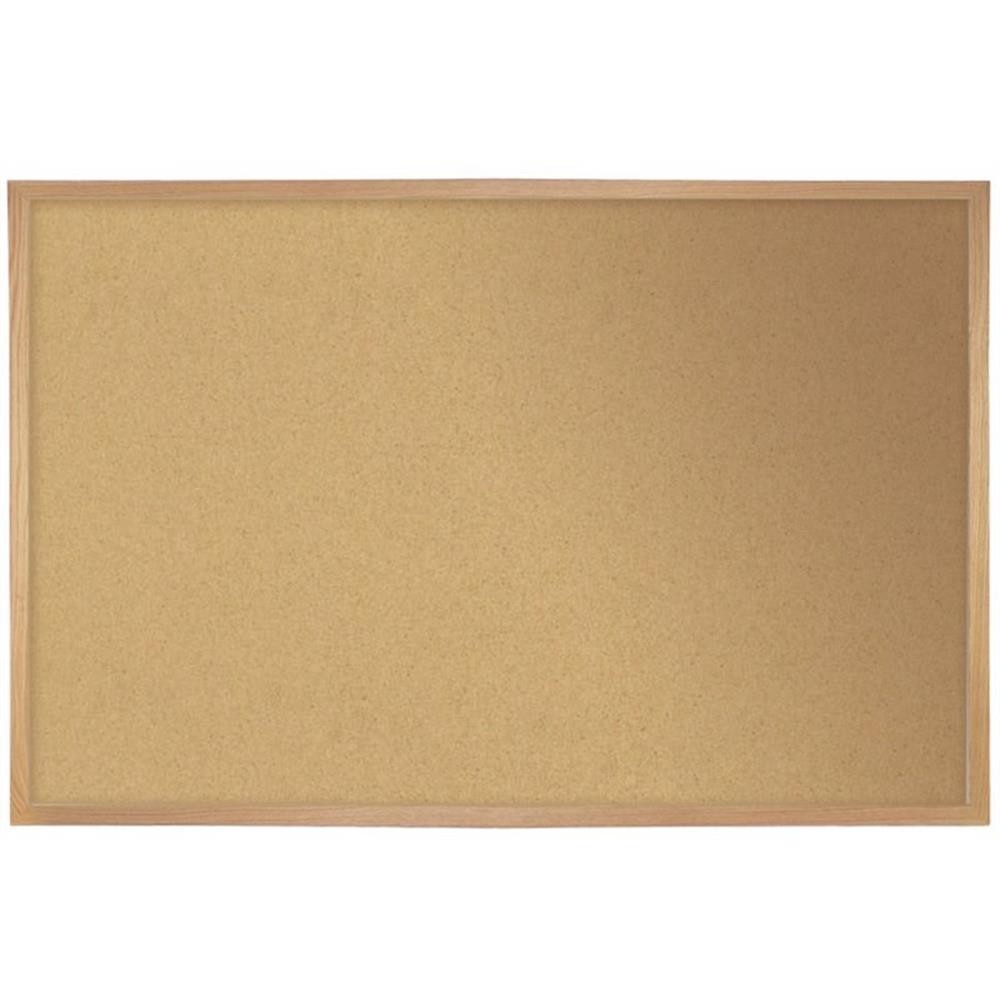 Ghent's Wood 4' x 5' Cork Bulletin Board in Natural
