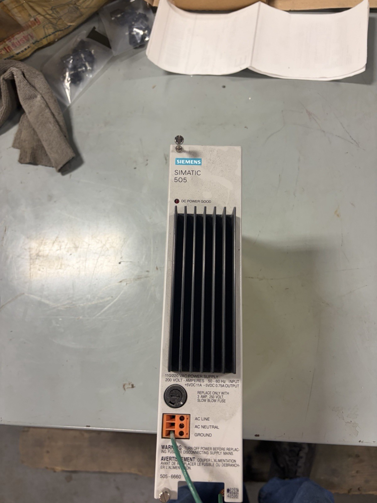 Siemens  505-6660 Simatic 505 Power Supply USED
