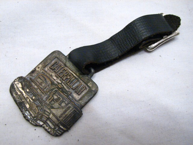 Antique Caterpillar Watch Fob Giles & Ransom Philadelphia Tractor Cat Metal Arts