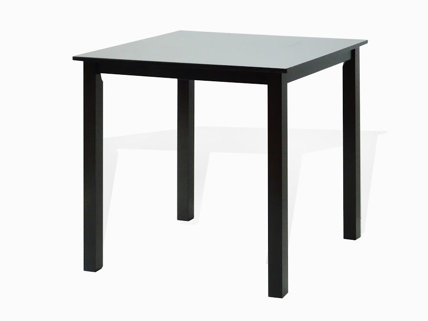 Dining Kitchen 3 Pcs SET Square Table 2 Warm Chairs Espresso Finish