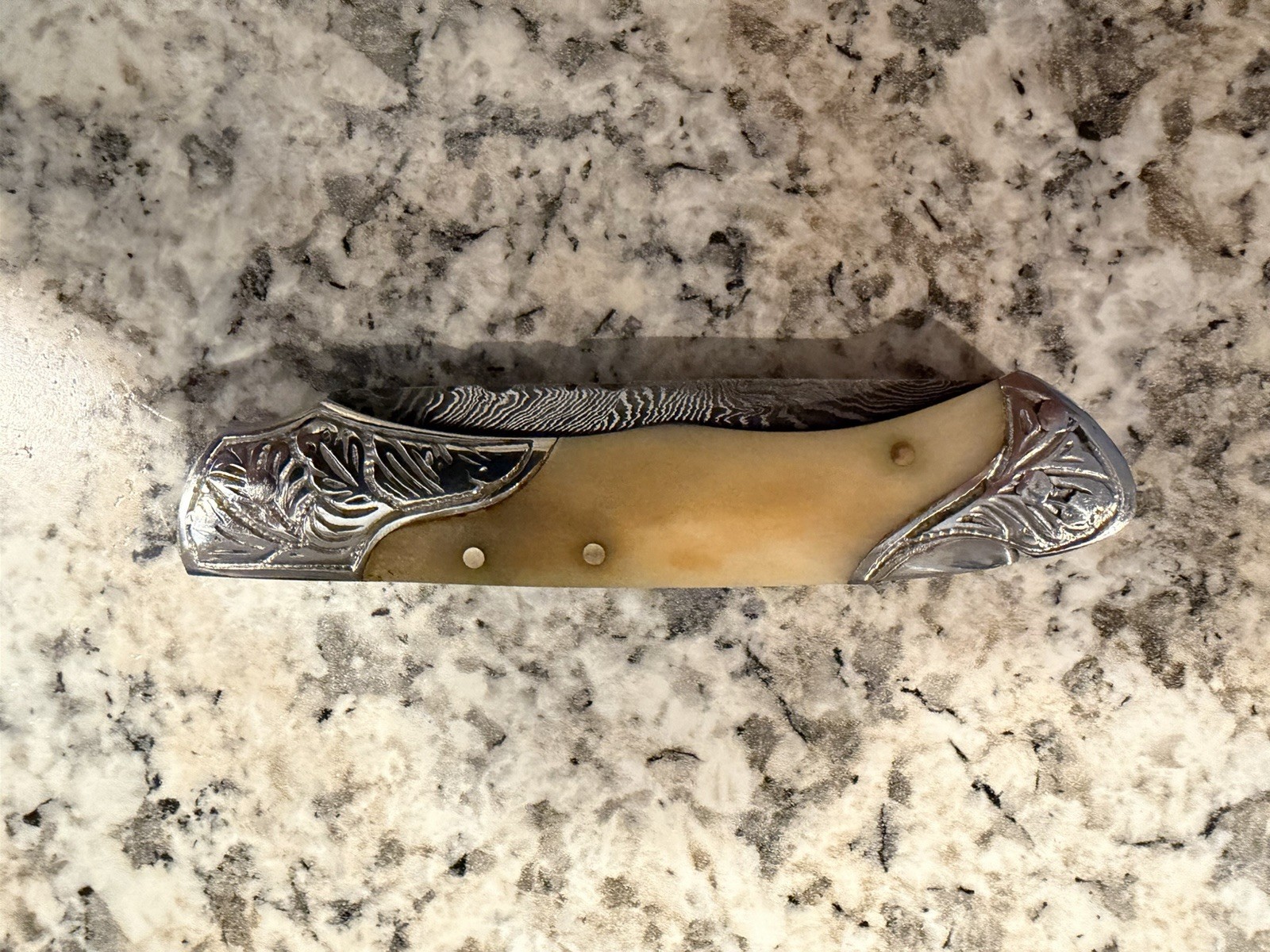 Handmade Damascus Pocket Knife
