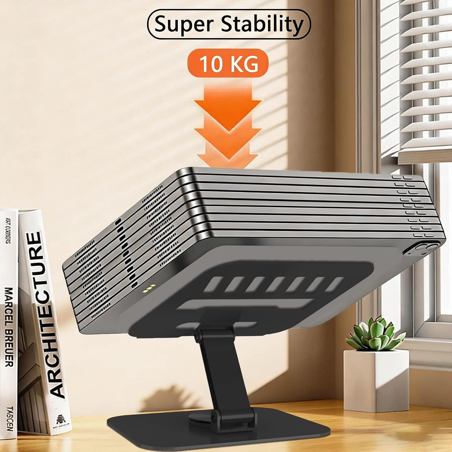 Metal Tablet Stand, Adjustable 360° Rotation Tablet Holder For 4-16" Tablet