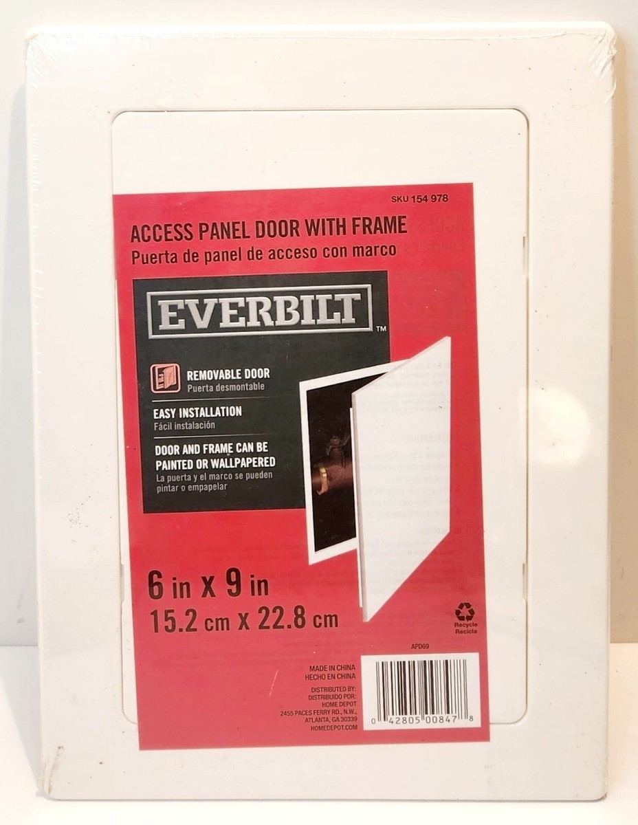 Everbilt APD69 Access Panel Door with Frame 6" x 9" White 154978 Paintable
