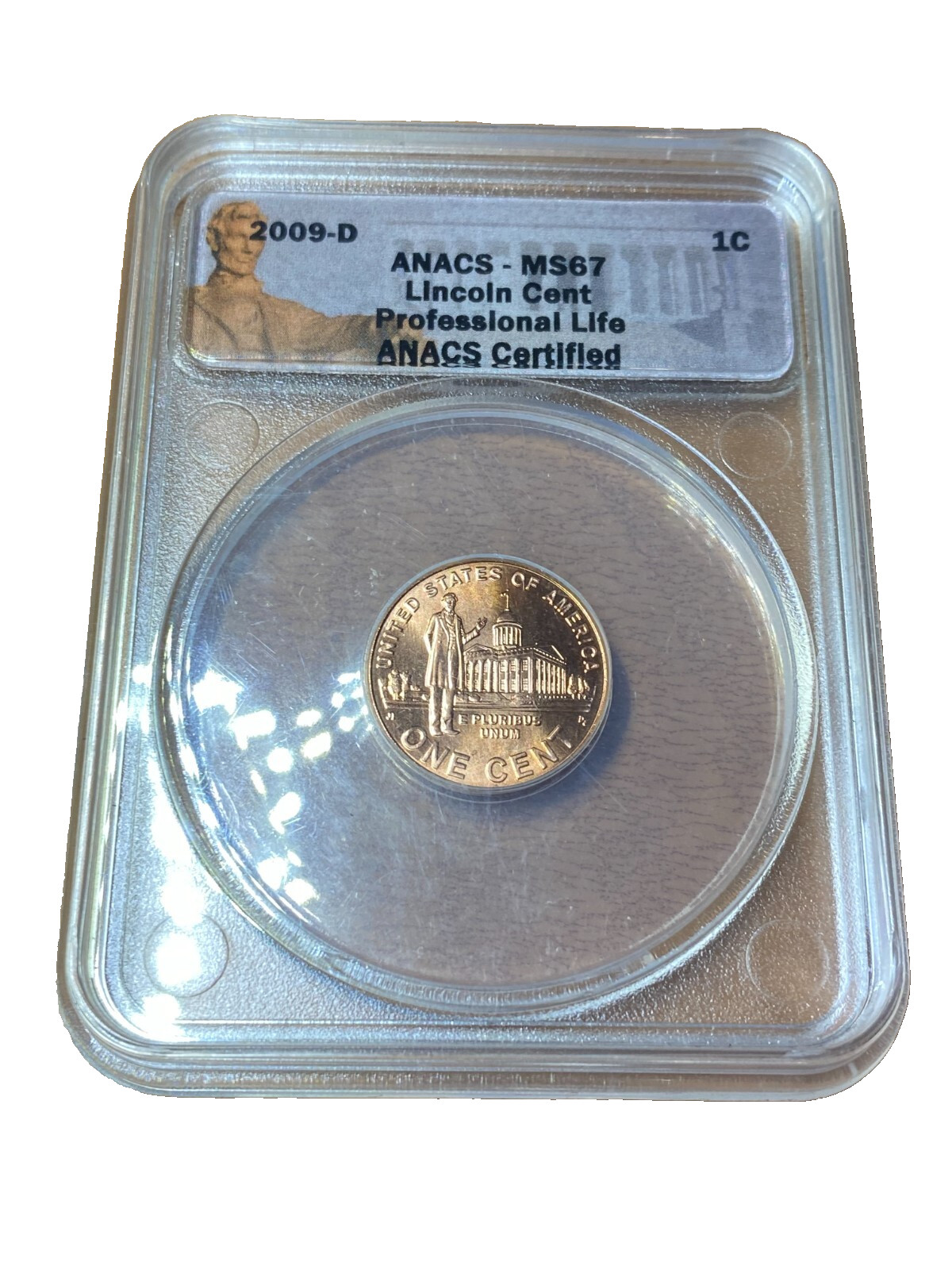 2009-D Lincoln Cent Professional Life  ANACS MS67 RD Red Inaugural Ed.