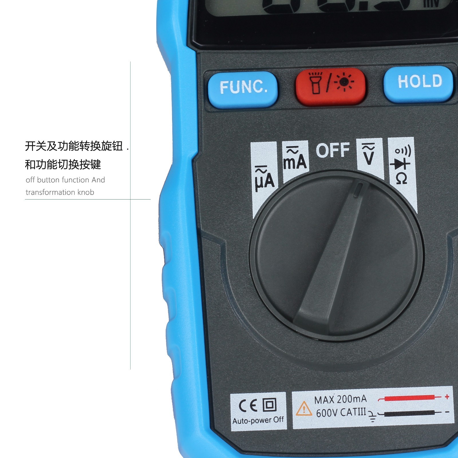Aidetek ADM04 auto range MINI pocket digital multimeter with AC voltage detector