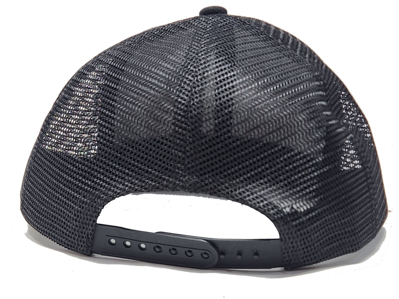 FAFO Mesh Adjustable Embroidered Flat Bill Truckers' Cap Hat Black