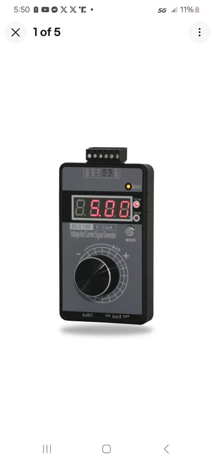 DC±10V 0-22MA Analog Signal Generator Signal Source Analog Source Calibrator
