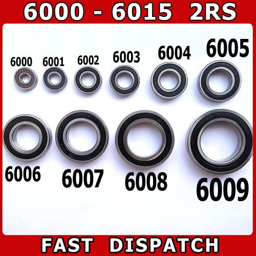 BEARINGS 6000 - 6015 2RS - RUBBER SEALED