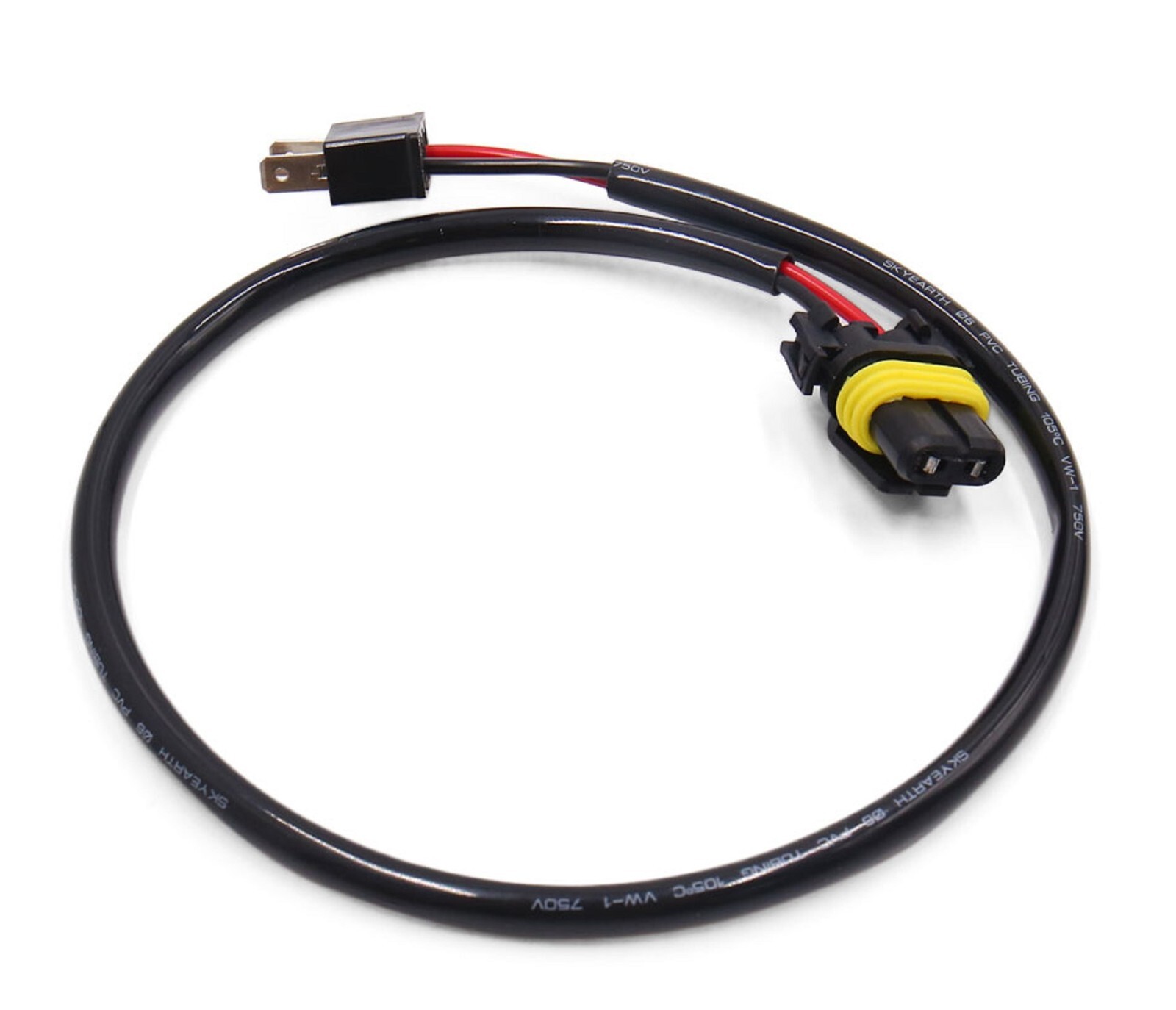 HID Kit Extension Wire H7 Two Harness High Beam Female Socket Replace Xenon Fit