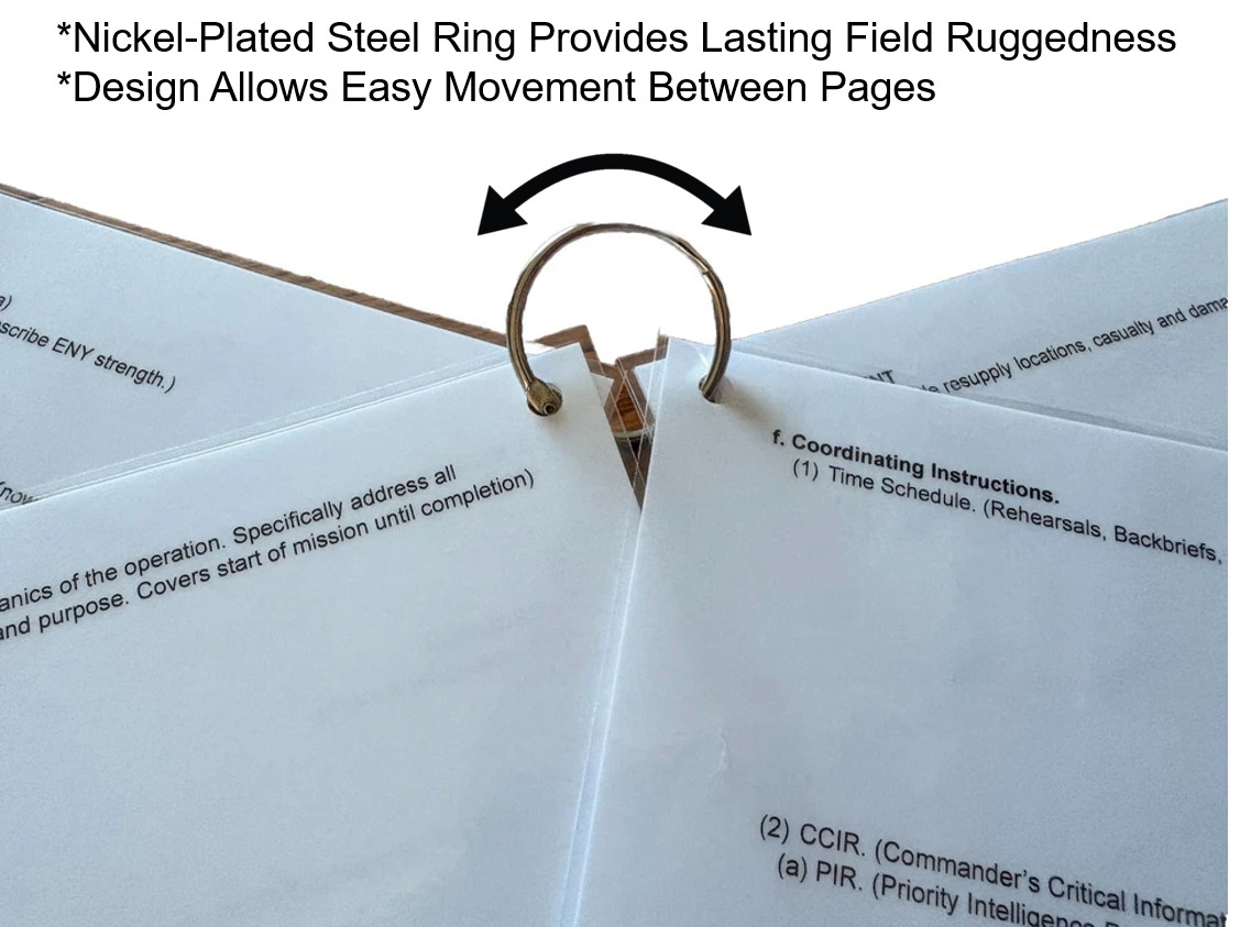 Army Laminated Operations Order (OPORD) Template | Weatherproof OPORD Shell