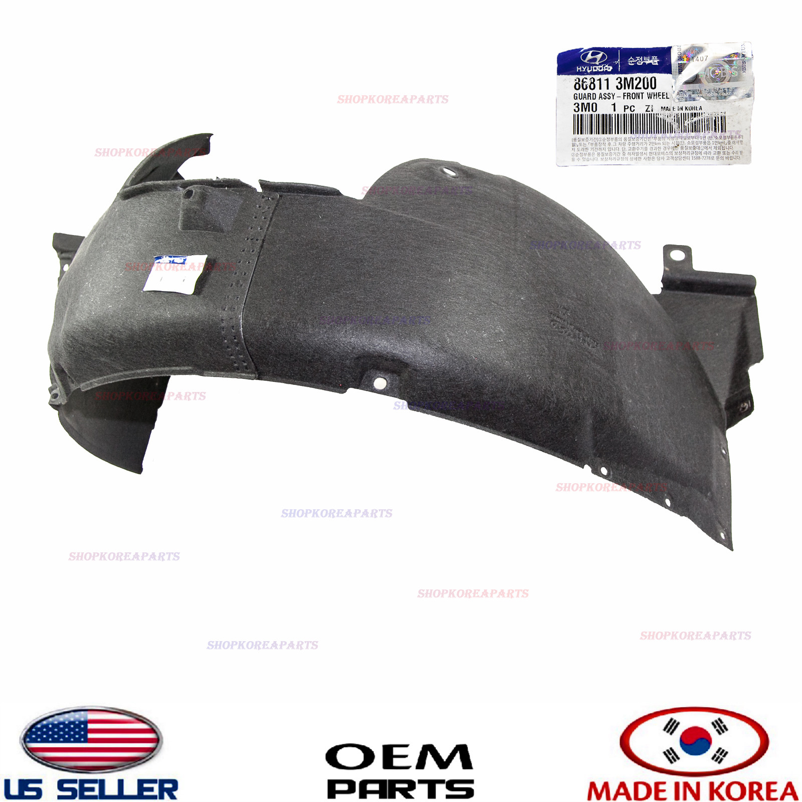 Genuine Fender Liner Front LEFT Driver Side OEM Genesis SEDAN 2012-14 868113M200