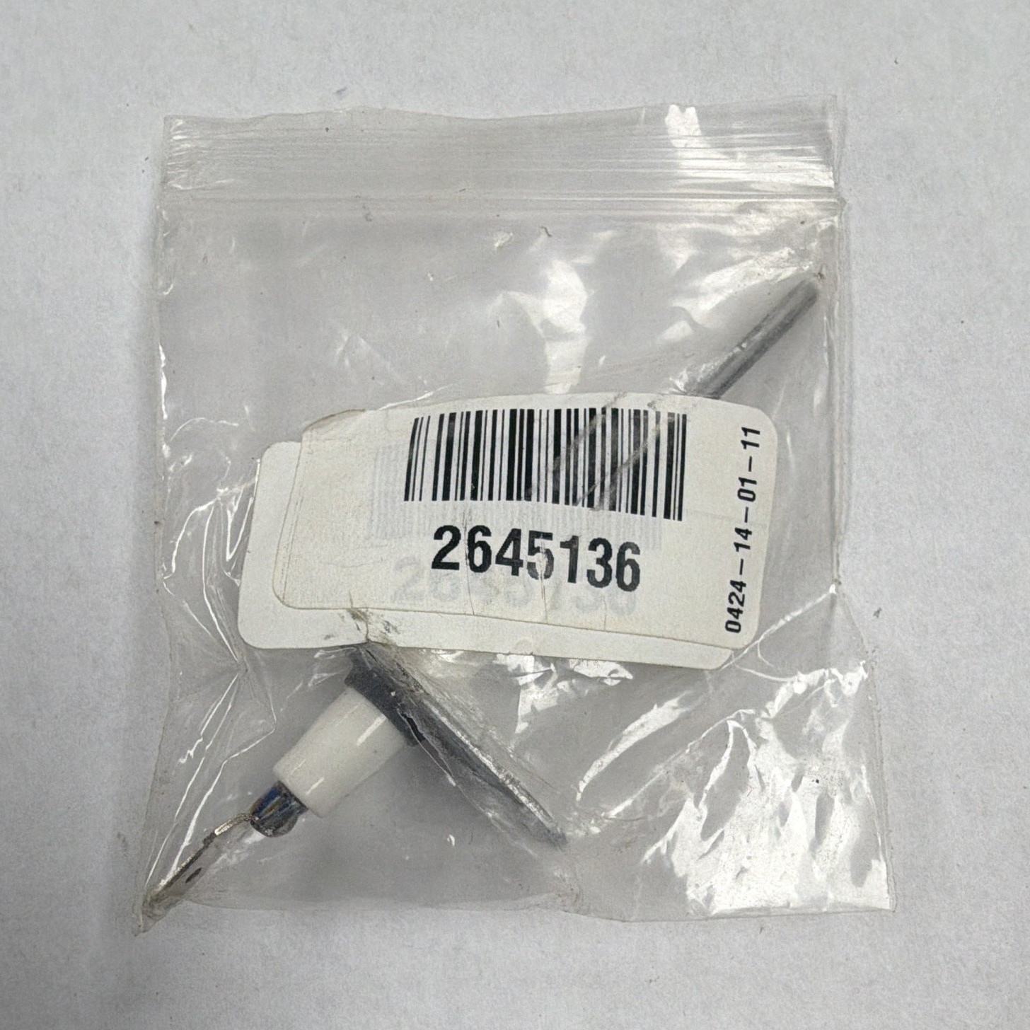 HVAC Sensor Probe Rod Assembly 2645136 Metal/Ceramic Silver/White