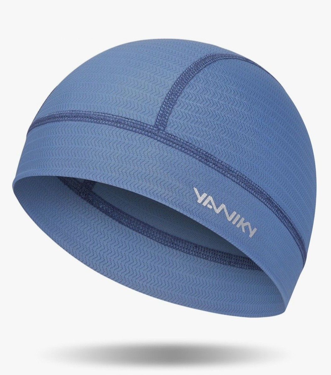 16 (BULK) YANIKY Blue Cycling Cap Quick Dry Elastic Unisex Polyester Bike Sports