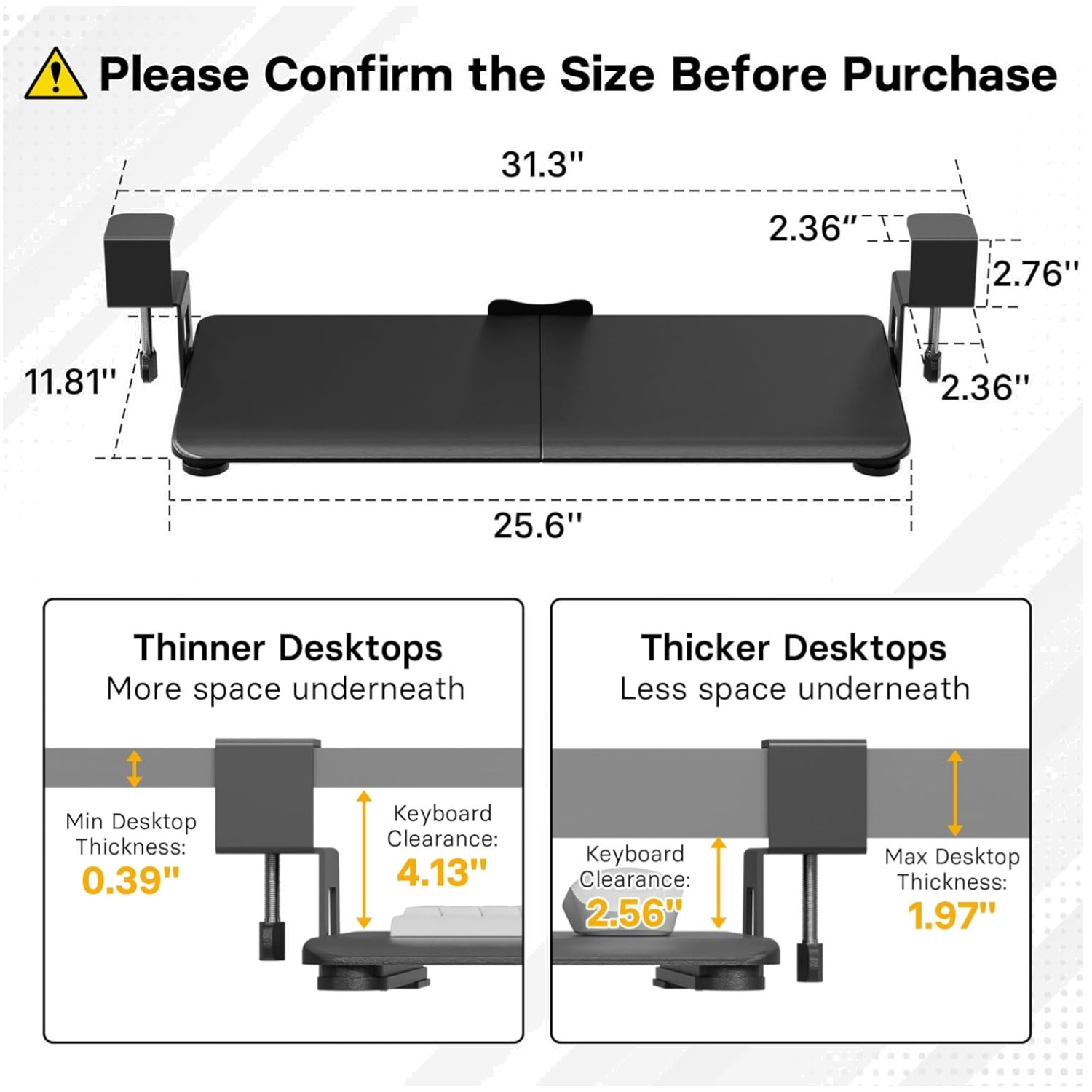 Keyboard & Mouse Drawer, Space-Saving Solution